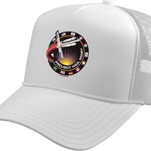 Project Hail Mary Spaceship Mission Badge Poster Trucker Hat with Adjustable Mesh Back