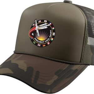 Project Hail Mary Spaceship Mission Badge Poster Trucker Hat with Adjustable Mesh Back