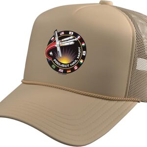 Project Hail Mary Spaceship Mission Badge Poster Trucker Hat with Adjustable Mesh Back