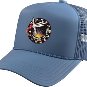 Project Hail Mary Spaceship Mission Badge Poster Trucker Hat with Adjustable Mesh Back