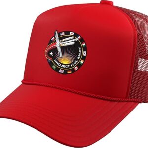 Project Hail Mary Spaceship Mission Badge Poster Trucker Hat with Adjustable Mesh Back