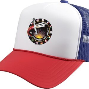 Project Hail Mary Spaceship Mission Badge Poster Trucker Hat with Adjustable Mesh Back